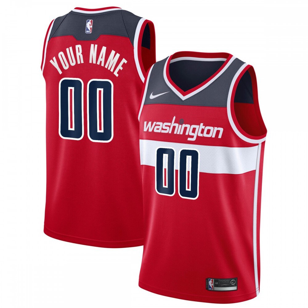 Washington Wizards Custom Swingman Jersey - Icon Edition - Red-Pro Kit Vault | Brand New 26/27 Sports Jerseys